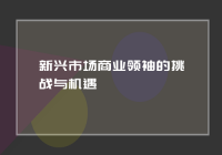 亚洲新兴市场 商业领袖的挑战与机遇